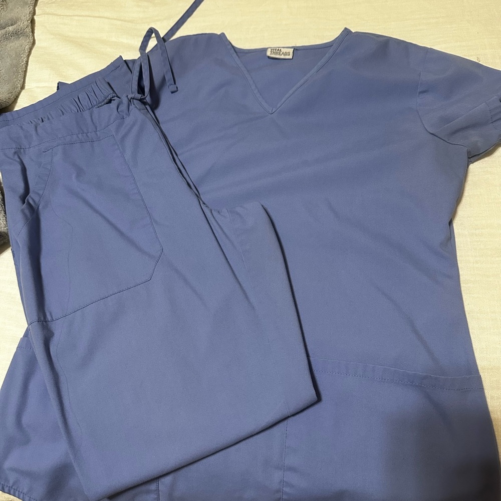 Blue Women's Scrub Set